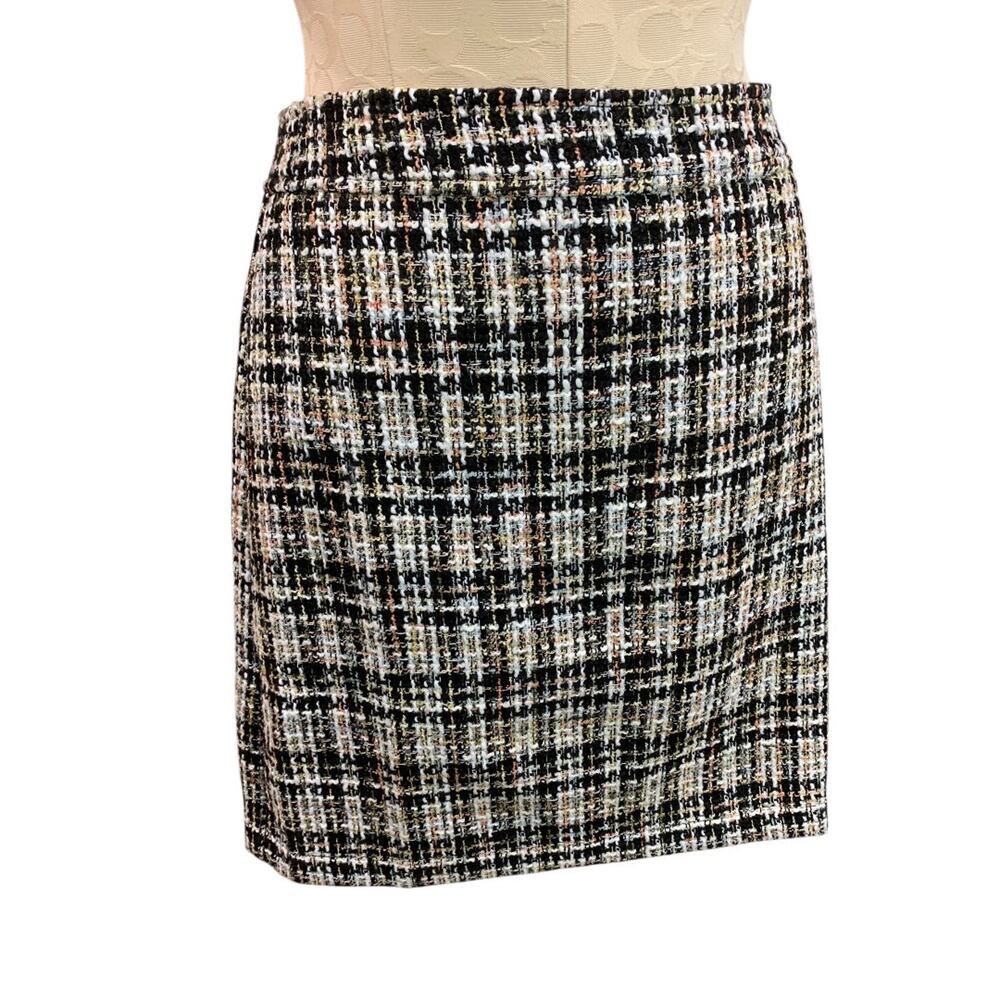 Size 2P Loft Petites Womens New Plaid Tweed Skirt Lined